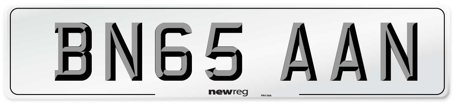 BN65 AAN Number Plate from New Reg